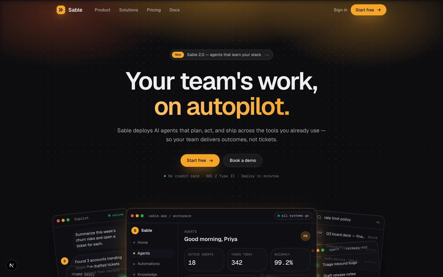 Sable — AI agents